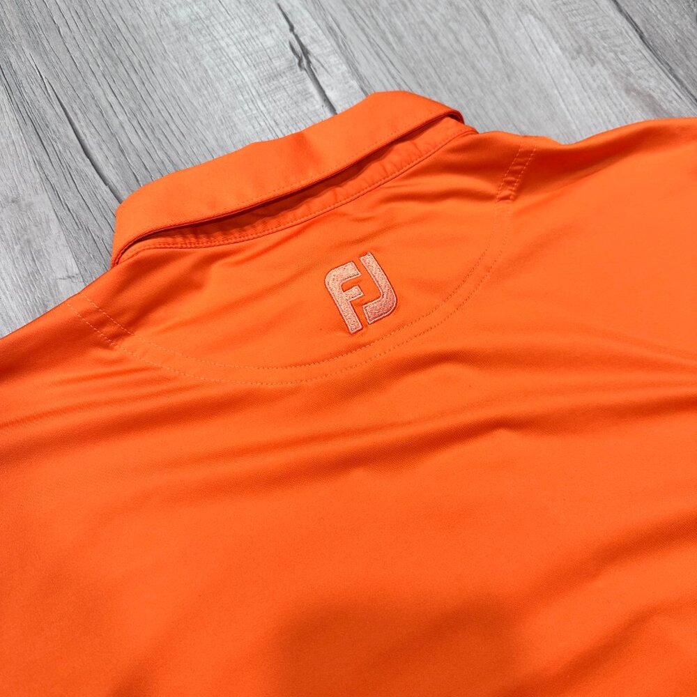 FootJoy Golf Polo Mens Large Tennessee Orange Short Sleeve Athletic Performance - Picture 7 of 8